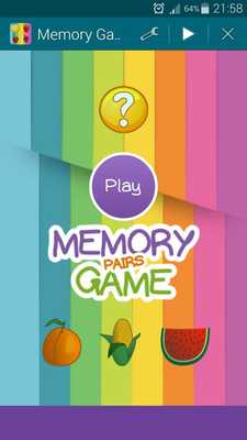 Emulate Android APK Foods, Memory Game (Pairs) Emulate Android APK Foods, Memory Game (Pairs)