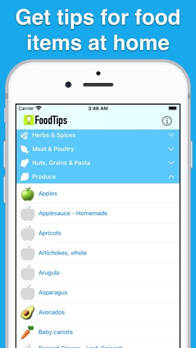 Emulate iPhone app FoodTips: Veggies, Meats, Nuts using MyAndroid Emulate iPhone app FoodTips: Veggies, Meats, Nuts using MyAndroid