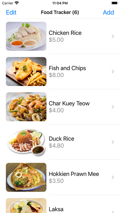 Emulate iPhone app Food Tracker SG Plus using MyAndroid Emulate iPhone app Food Tracker SG Plus using MyAndroid