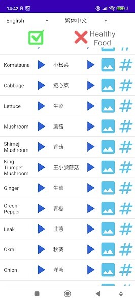 Run android online APK Food Vocab EN CN TW HK JP Pro from MyAndroid or emulate Food Vocab EN CN TW HK JP Pro using MyAndroid