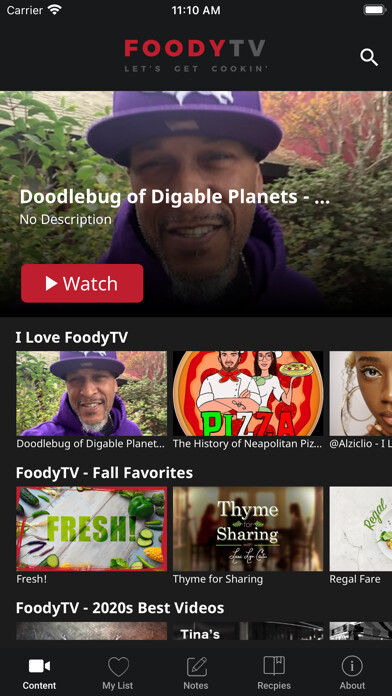 Emulate iPhone app FOODYTV using MyAndroid