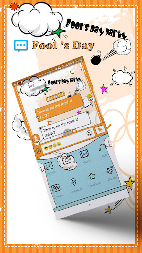 Run android online APK Fool Day Skin (Next SMS) from MyAndroid or emulate Fool Day Skin (Next SMS) using MyAndroid