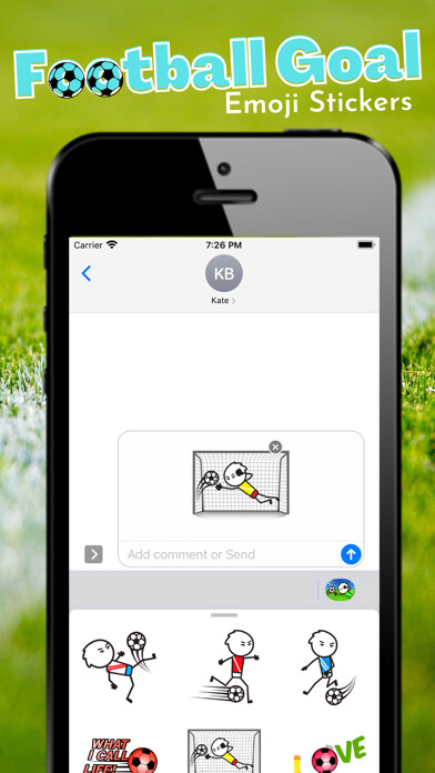 Emulate iPhone app Football Goal Emoji Stickers using MyAndroid Emulate iPhone app Football Goal Emoji Stickers using MyAndroid