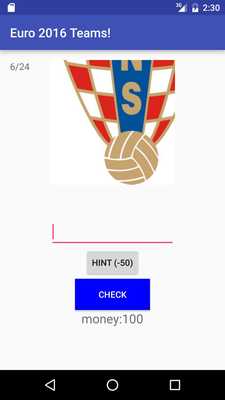 Emulate Android APK Football Logo Quiz - Euro 2016
