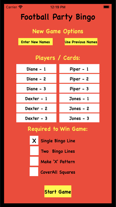 Emulate iPhone app Football Party Bingo using MyAndroid Emulate iPhone app Football Party Bingo using MyAndroid