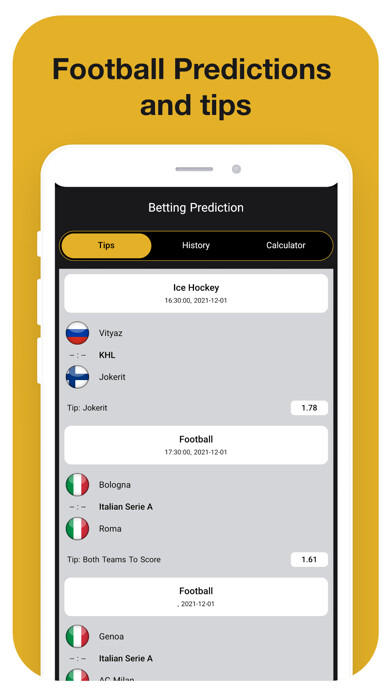 Emulate iPhone app Football Prediction & Tips using MyAndroid