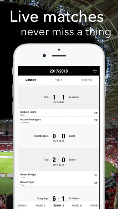 Emulate iPhone app Football Results Super League using MyAndroid