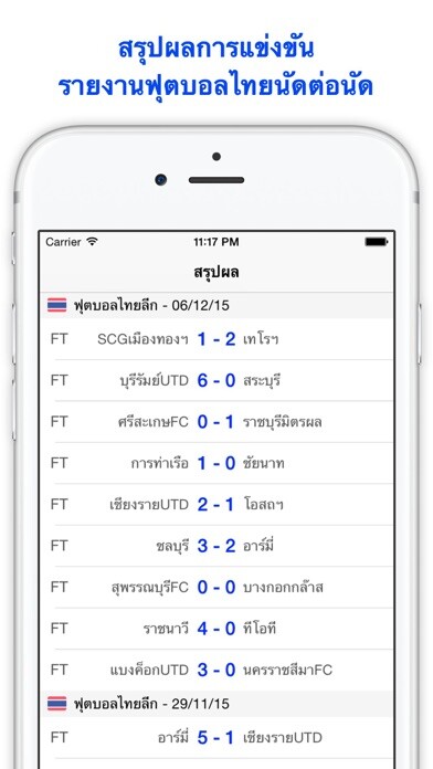 Emulate iPhone app Football Thai using MyAndroid