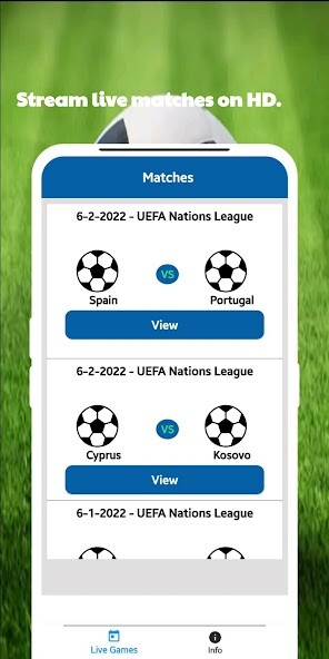 Run android online APK Football TV Live Stream from MyAndroid or emulate Football TV Live Stream using MyAndroid