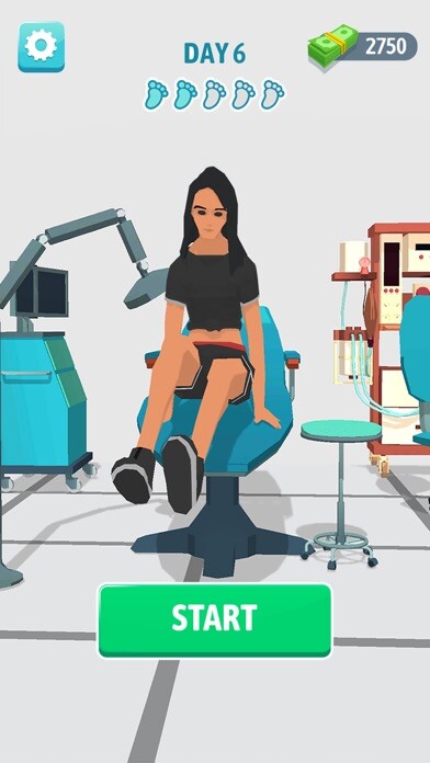 Emulate iPhone app Foot Clinic - ASMR Feet Care using MyAndroid