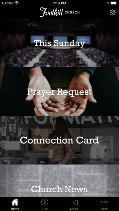 Emulate iPhone app Foothill Church App using MyAndroid