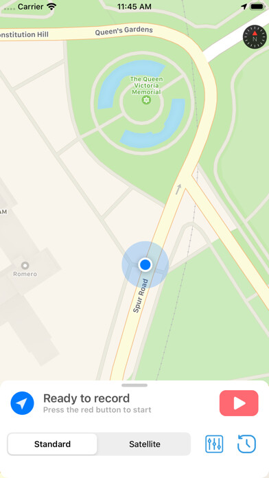 Emulate iPhone app FootMark - Route recorder using MyAndroid