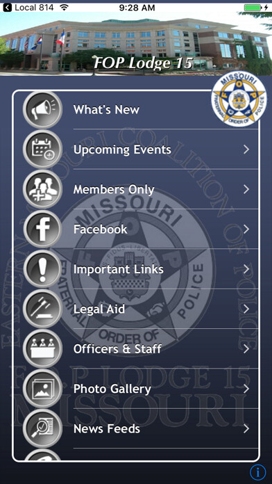 Emulate iPhone app FOP Lodge 15 using MyAndroid
