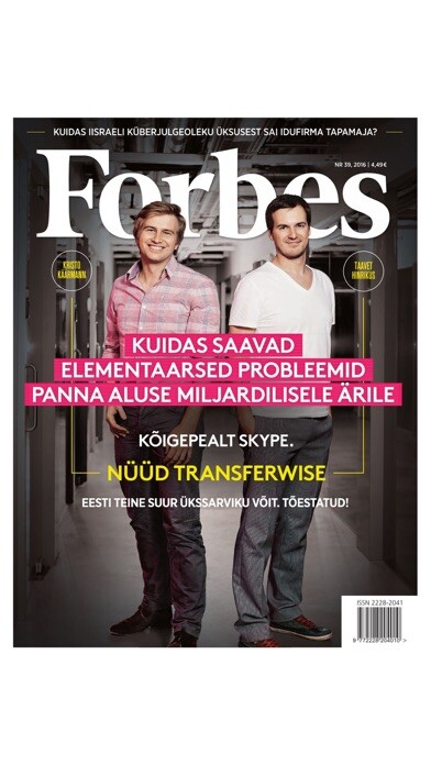 Emulate iPhone app Forbes Estonia using MyAndroid