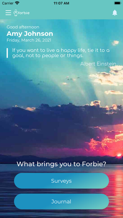 Emulate iPhone app Forbie - Cancer Care Support using MyAndroid