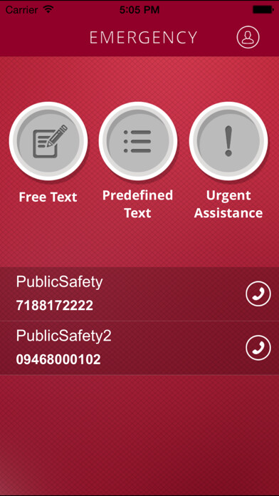 Emulate iPhone app Fordham Safety Application using MyAndroid Emulate iPhone app Fordham Safety Application using MyAndroid