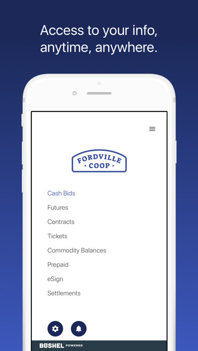 Emulate iPhone app Fordville Coop using MyAndroid