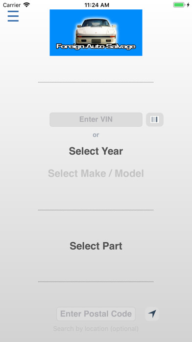 Emulate iPhone app Foreign Auto Salvage using MyAndroid Emulate iPhone app Foreign Auto Salvage using MyAndroid