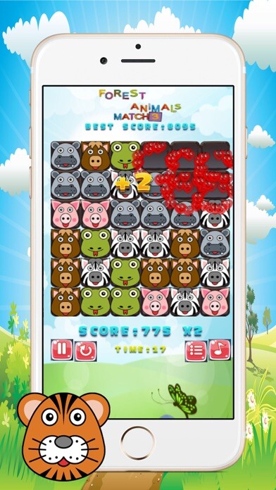 Emulate iPhone app Forest Animals Match3 - matching pictures using MyAndroid Emulate iPhone app Forest Animals Match3 - matching pictures using MyAndroid