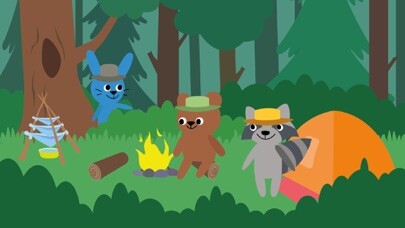 Emulate iPhone app Forest Camp. Tourist vacation using MyAndroid