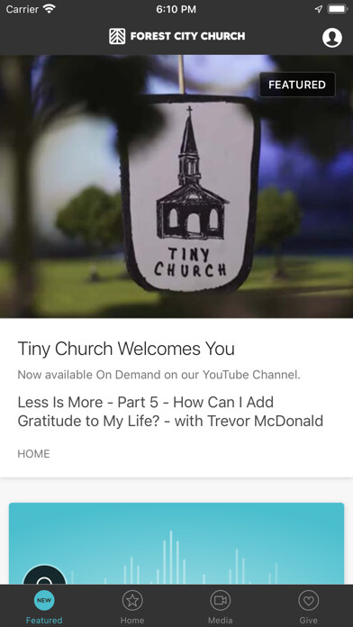 Emulate iPhone app Forest City Church using MyAndroid