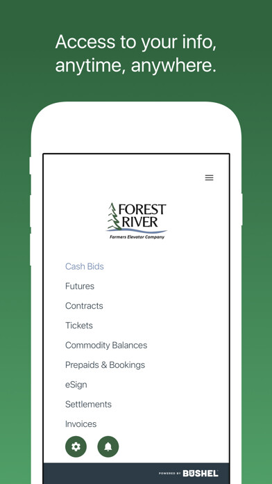 Emulate iPhone app Forest River Farmers Elevator using MyAndroid