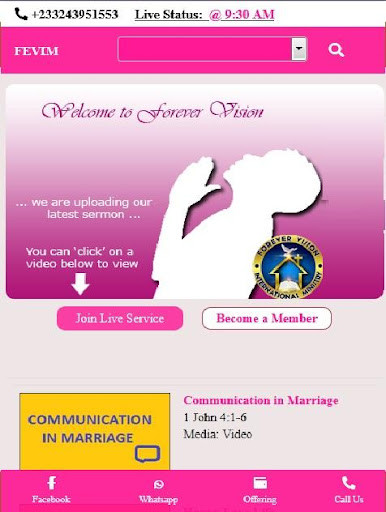 Run android online APK FOREVER VISION MINISTRY from MyAndroid or emulate FOREVER VISION MINISTRY using MyAndroid