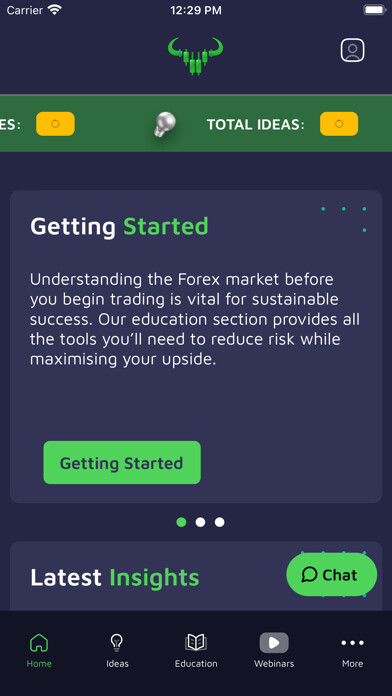 Emulate iPhone app Forex Insiders using MyAndroid