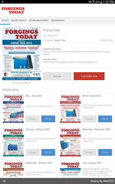 Run android online APK Forgings Today from MyAndroid or emulate Forgings Today using MyAndroid