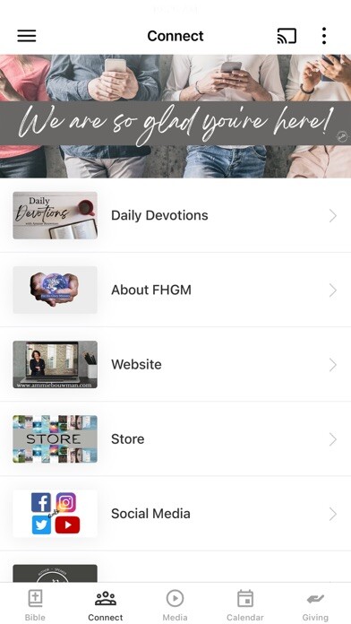 Emulate iPhone app For His Glory Ministry using MyAndroid
