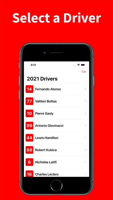 Emulate iPhone app Formula Driver Stats using MyAndroid