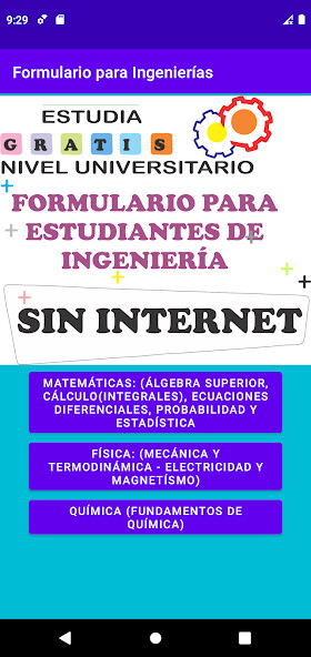 Run android online APK Formulario Para Ingenieros from MyAndroid or emulate Formulario Para Ingenieros using MyAndroid