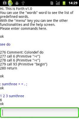 Emulate Android APK Forth Interpreter