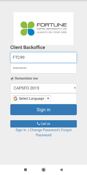 Run android online APK Fortune Back Office from MyAndroid or emulate Fortune Back Office using MyAndroid