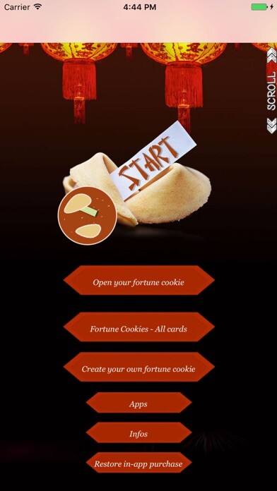 Emulate iPhone app Fortune Cookies - Good Advice using MyAndroid