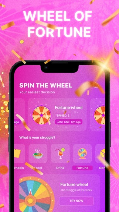 Emulate iPhone app Fortune Wheel: The Answer using MyAndroid
