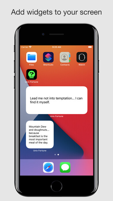 Emulate iPhone app Fortune Widget using MyAndroid Emulate iPhone app Fortune Widget using MyAndroid