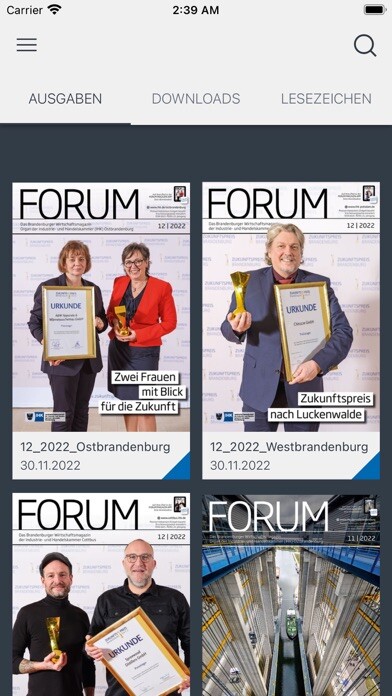 Emulate iPhone app Forum IHK-Magazin using MyAndroid