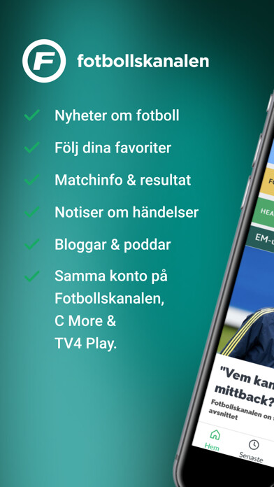 Emulate iPhone app Fotbollskanalen using MyAndroid