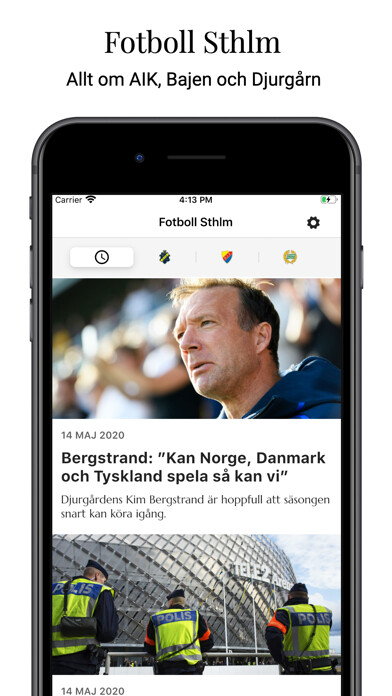 Emulate iPhone app Fotboll Sthlm using MyAndroid Emulate iPhone app Fotboll Sthlm using MyAndroid