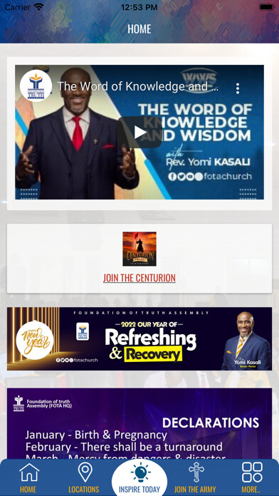 Emulate iPhone app Foundation of Truth Assembly using MyAndroid
