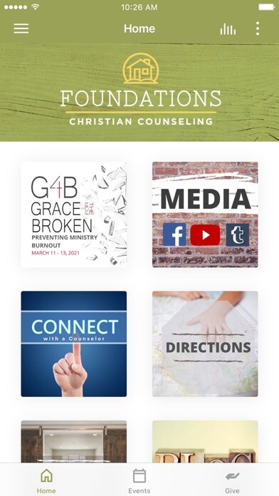Emulate iPhone app Foundations Christian Counsel using MyAndroid