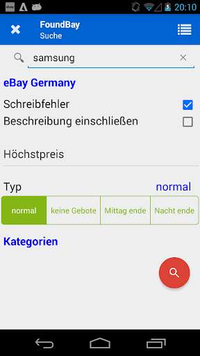 Run android online APK FoundBay lite - ebay deals from MyAndroid or emulate FoundBay lite - ebay deals using MyAndroid