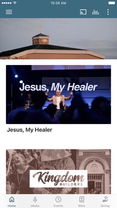 Emulate iPhone app Fountain of Life Center using MyAndroid