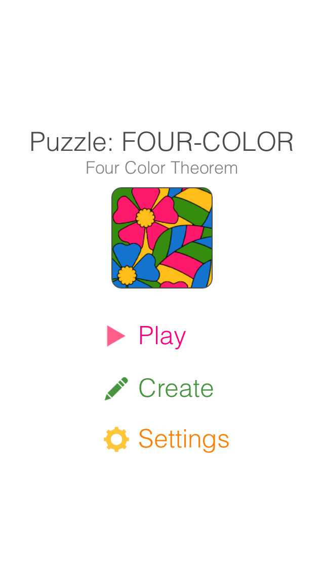 Emulate iPhone app FourColor : Puzzle of Four Color Theorem using MyAndroid