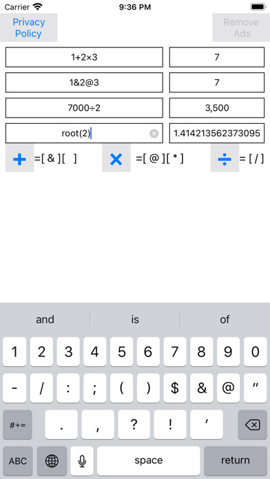 Emulate iPhone app Four Formula Calculator using MyAndroid Emulate iPhone app Four Formula Calculator using MyAndroid