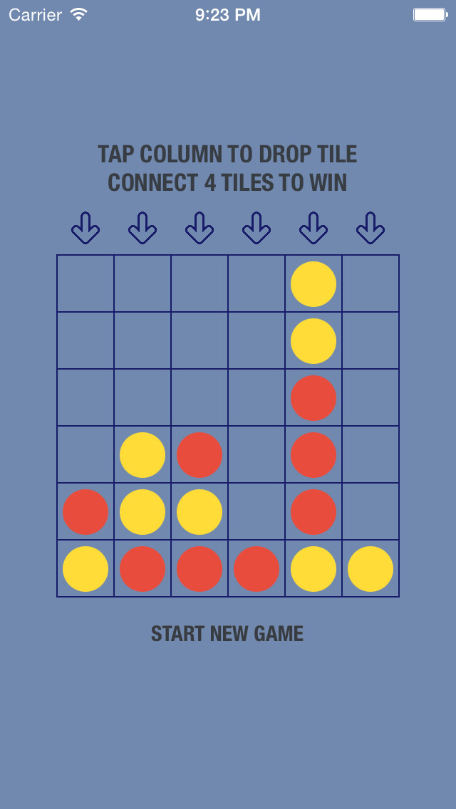 Emulate iPhone app Four in a Row : 2015 Edition using MyAndroid