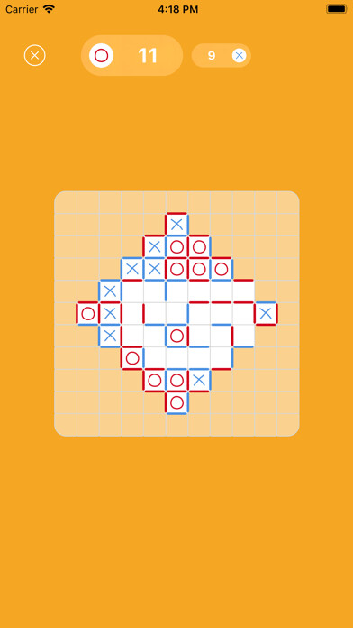 Emulate iPhone app Four. Logic game using MyAndroid