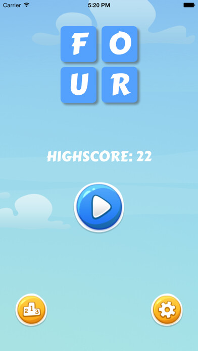 Emulate iPhone app Four! Make Word using MyAndroid
