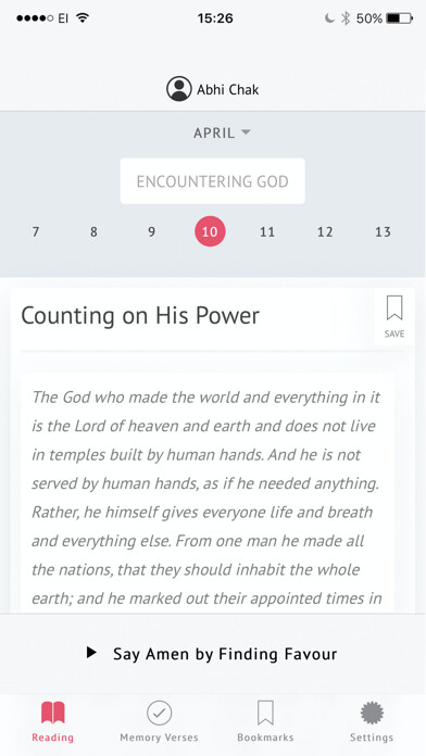 Emulate iPhone app Four Minute Bible Study using MyAndroid